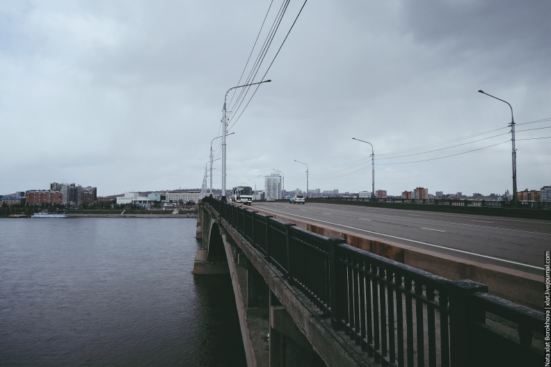 Красноярск. Мост через Енисей