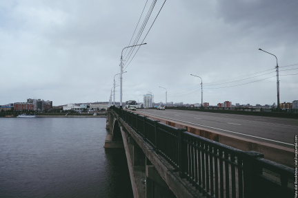Красноярск. Мост через Енисей