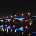 Красноярск. Вид на Коммунальный мост ночью
