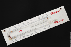 Six's thermometer in the PDP-11/05 case