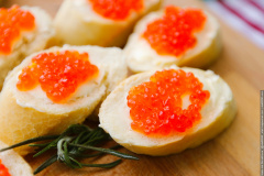 Salmon roe butterbrot